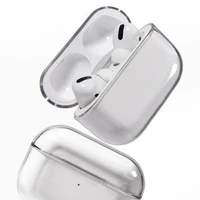 transparent wireless earphone charging bag cover for apple airpods pro hard cases pc bluetooth compatible clear earphone box
