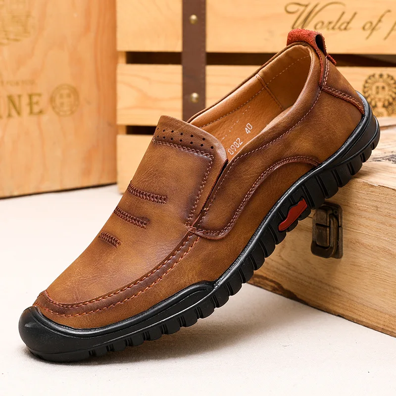

Leather Shoes Men Flats Loafers Breathable Casual Chaussure Homme Leather Driver Moccasins Loafer casual Men Shoes Masculino