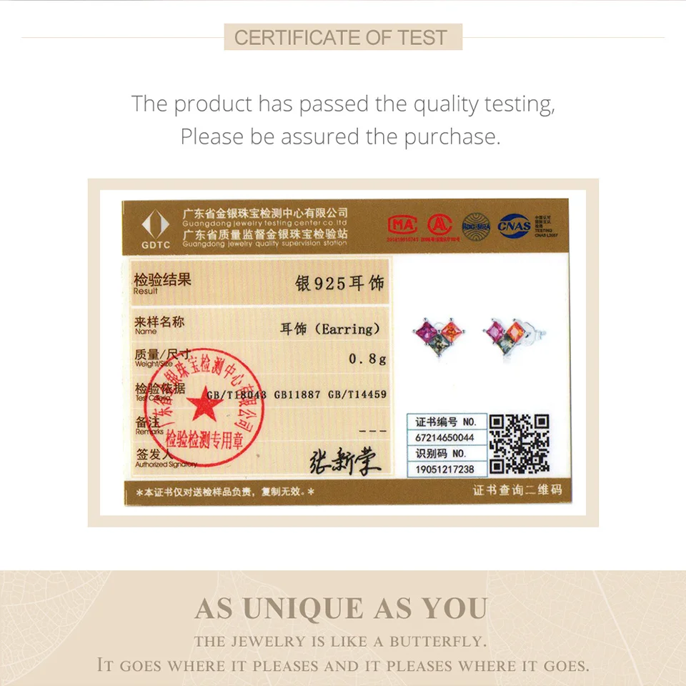 Женские свадебные серьги гвоздики WOSTU маленькие из 100% стерлингового серебра 925