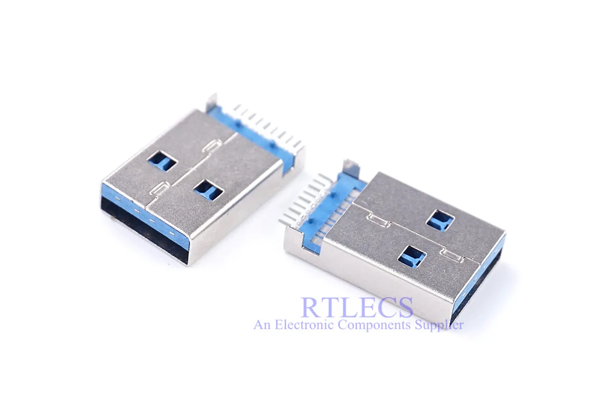 Штекер USB 3 0 разъем типа A поверхностное крепление SMD 9 позиций угловой крест