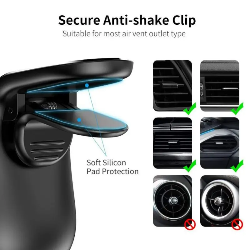 Магнитный автомобильный держатель для телефона подставка xiaomi redmi note 5a mi 8 360