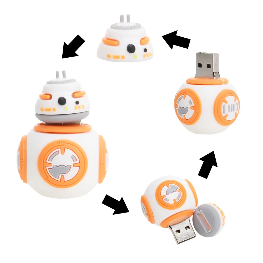 Флешка USB 64GB Флешка в форме героя мультика Звездные войны Дарт Вейдер 128GB 32GB 16GB 8GB4GB Флешка USB флеш-накопитель