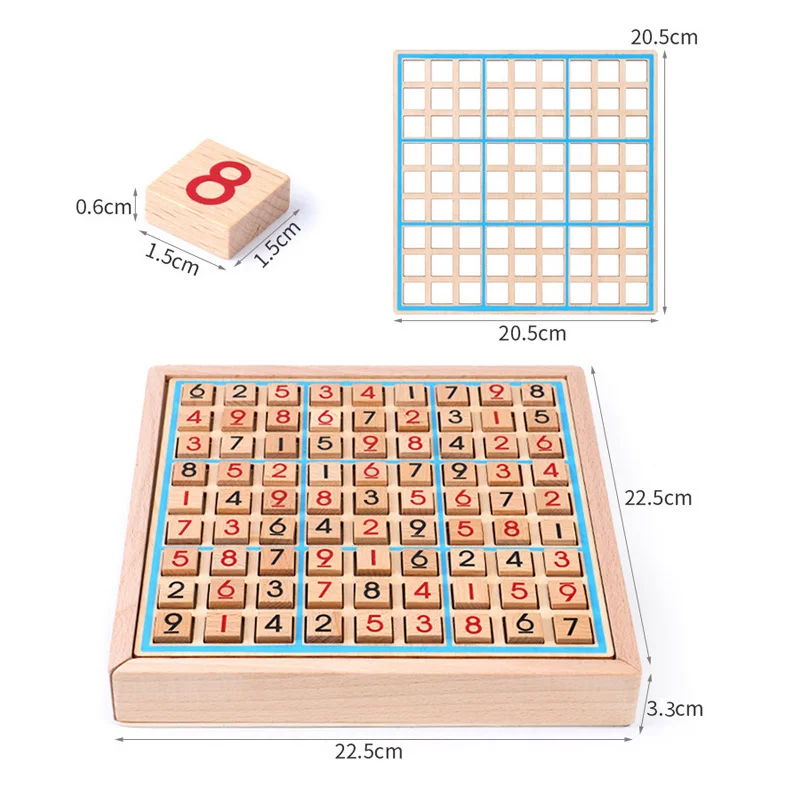 

Logical Thinking Training Sudoku Nine Square Grid Game Chess Answering Game Board Children'S Puzzle Desktop Game Toy Gift