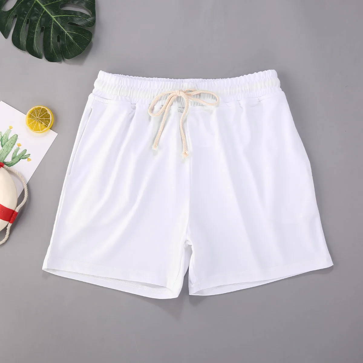 

Men's Summer Shorts 2020 Elastic Drawstring Casual White Black Shorts Streetwear Jogger Gym Running Shorts