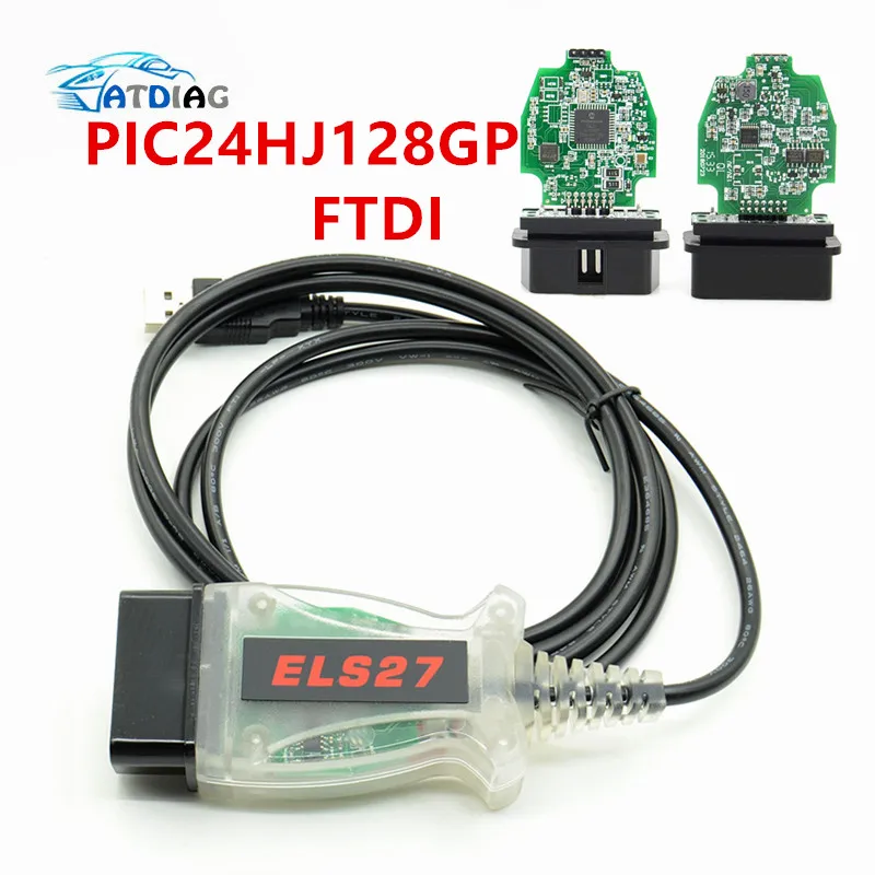 Новейший ELS27 FORScan работает для Ford/Mazfa/Lincoln/Mercury ELS 27 сканер с зеленым чипом PCB FTDI + PIC24HJ128GP Бесплатная