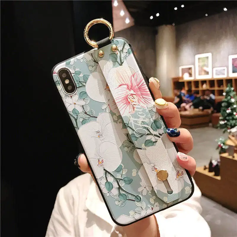 Стильный мягкий чехол для телефона iphone 7 8 plus 6 6s телефонный держатель чехлы X Xs max XR