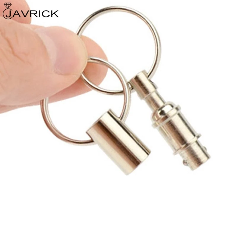 Выдвижной быстросъемный серебряный брелок легко отсоединить двойной для ключей