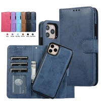 luxury leather removable case for iphone 13 12 mini 11 pro xr x xs max 6 6s 7 8 plus cases flip wallet car card phone bag cover