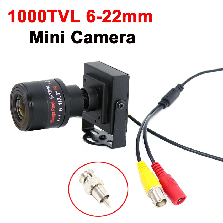 Металлическая мини камера с переменным фокусным расстоянием 1000TVL/700TVL 6 22 мм