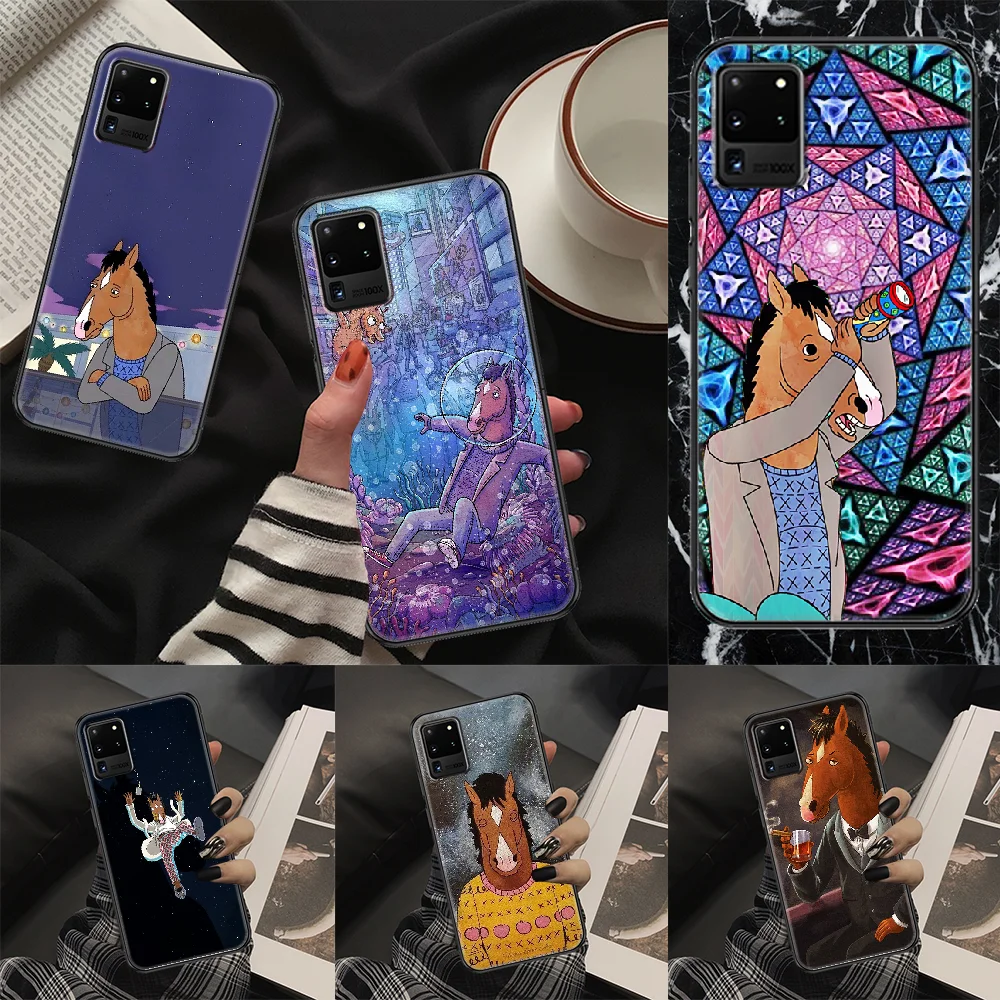 

Cute Horse Man Cartoon Phone case For Samsung Galaxy Note 4 8 9 10 20 S8 S9 S10 S10E S20 Plus UITRA Ultra black fashion cover