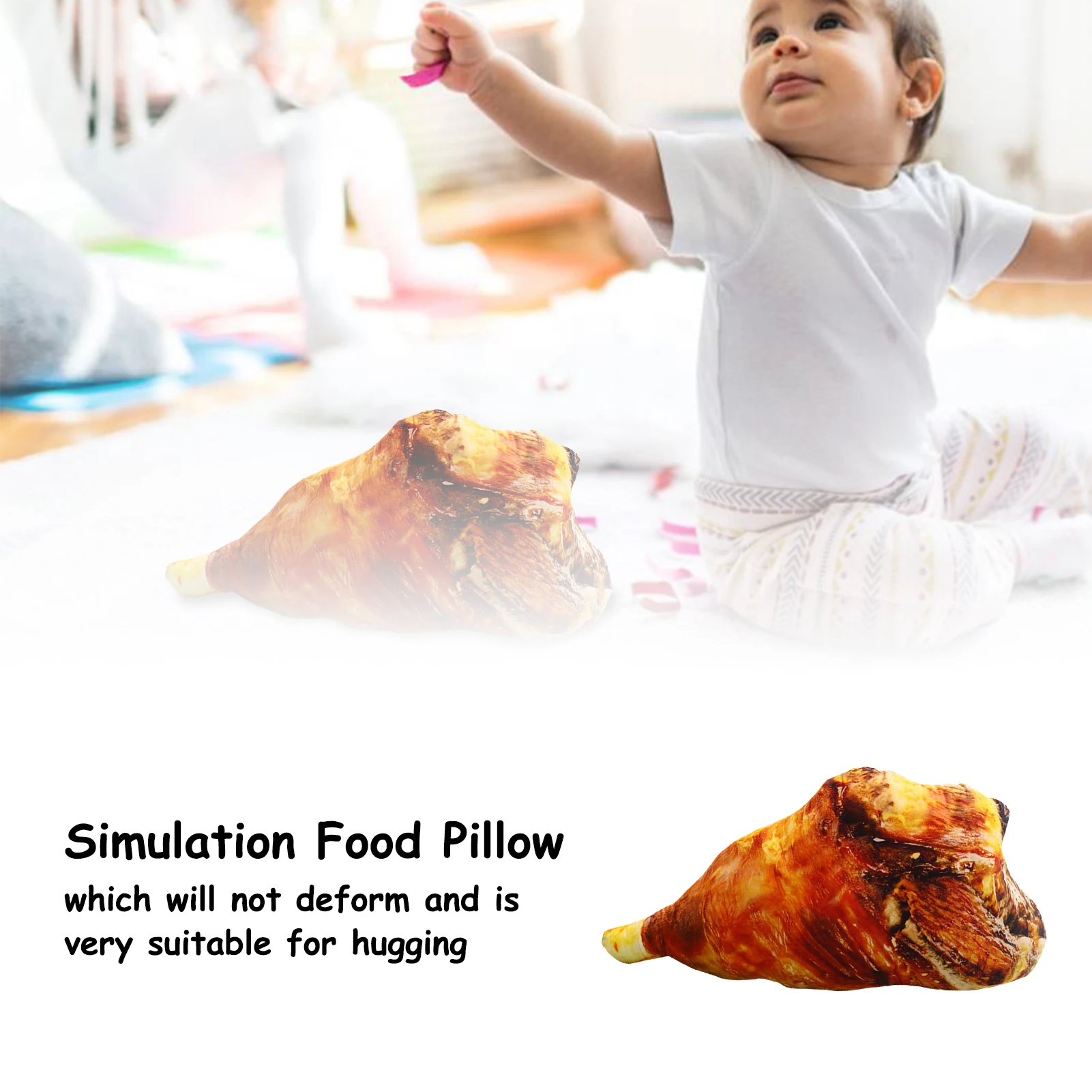 Подушка с имитацией жареной свинины для ног подушка еды в реальной жизни