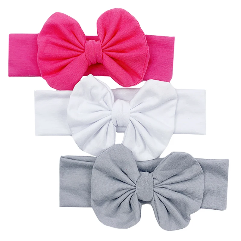 Children's Finger Toothbrush 3/5pcs/Lot New Cotton Elastic Newborn Baby Girls Solid Color Headband Bowknot Hair Band Children Infant Headband Accessories Silicone Anti-lost Chain Strap Adjustable 