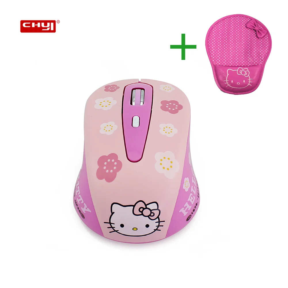 

Cute Cartoon Wireless Mouse Holla Kitty 4D 2.4GHz Ergonomical Mause Pink Kitty Cat Mice for Laptop PC Kids Girls Gift