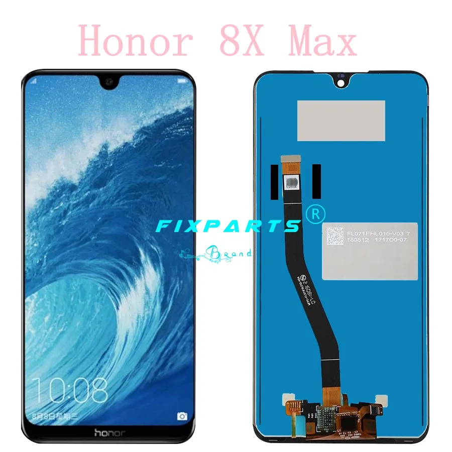 8X Max Black Huawei Honor 8X ЖК-дисплей Дисплей кодирующий преобразователь сенсорного экрана в сборе huawei Honor 8X MAX ЖК-дисплей Honor8X телефон 8Xmax Экран Запчасти для авто - Цвет: 8X Max Black