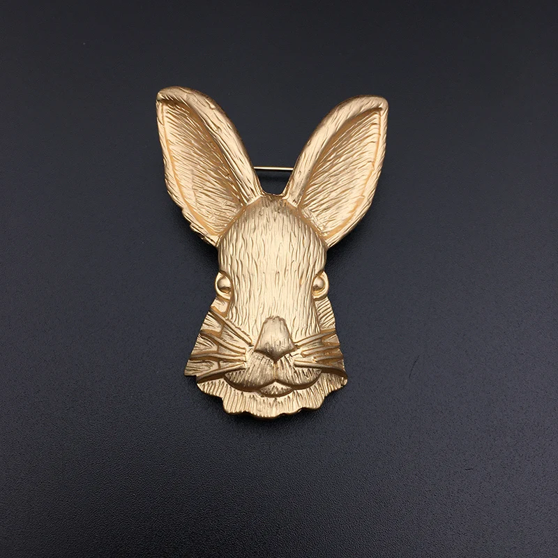 Retro Alloy Rabbit Brooch Pins Female Ins Trendy Party Coller Cute Sweater Brooches Accessories images - 3