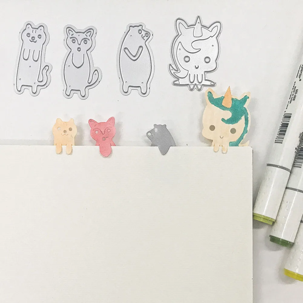 Металлический трафарет с изображением животных и кружева в форме людей для