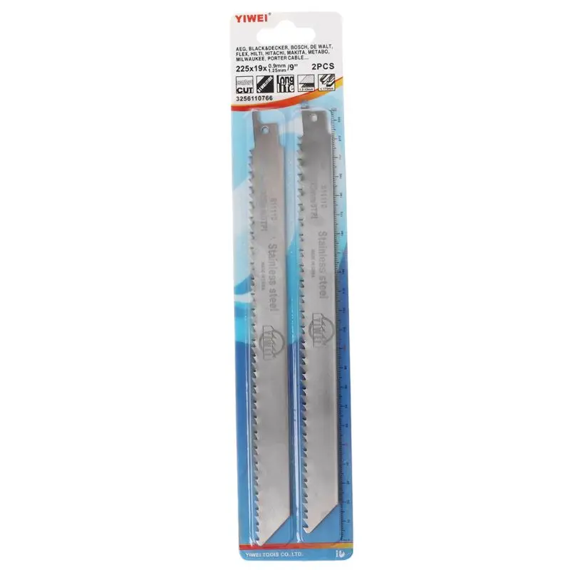 

2pcs Stainless Steel S1111D 228mm Reciprocating Saw Blade For Cutting Wood