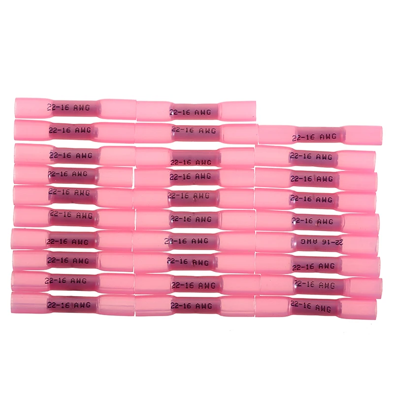 Термоусадочные обжимные стыковые клеммы 50 шт./кор. AWG изолированные соединители