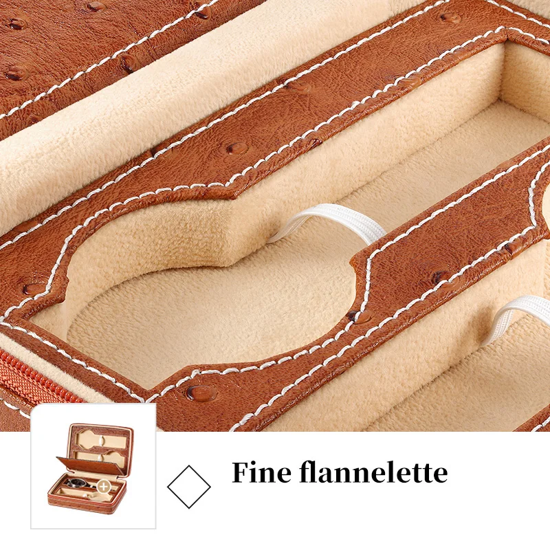 Черный кожаный чехол на молнии для часов хранения органайзер путешествий