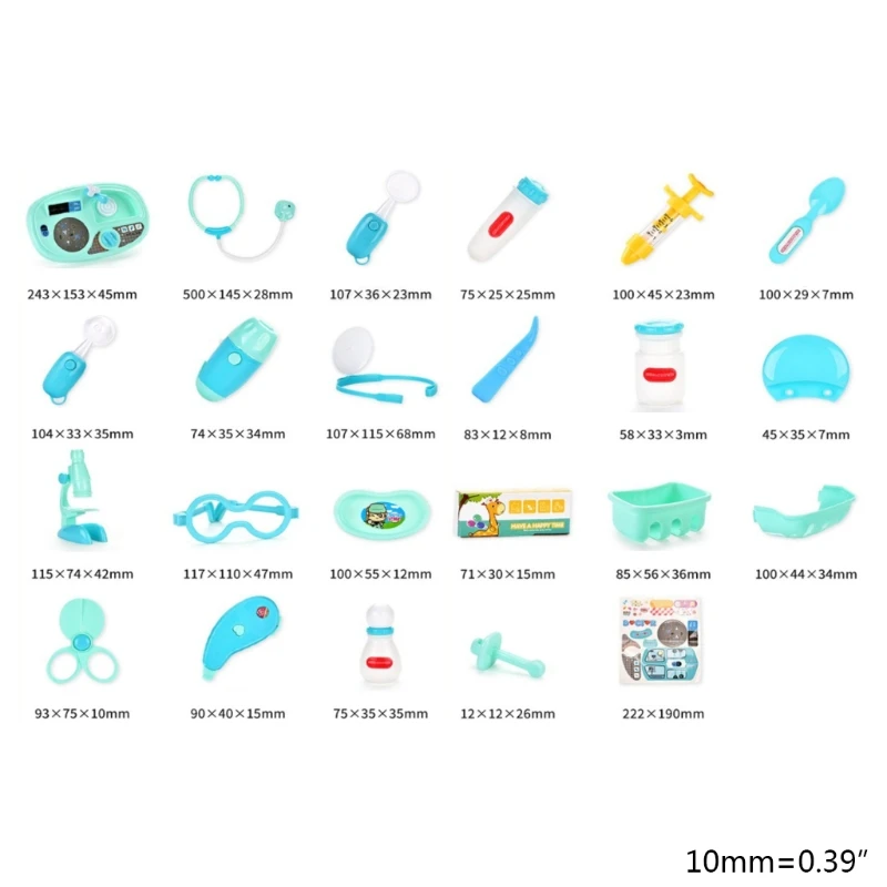

25 Pieces Doctor Toy Kids Doctor Pretend Play Kit Pretend Play Set with Stethoscope for Kids Doctor Role Play A2UB
