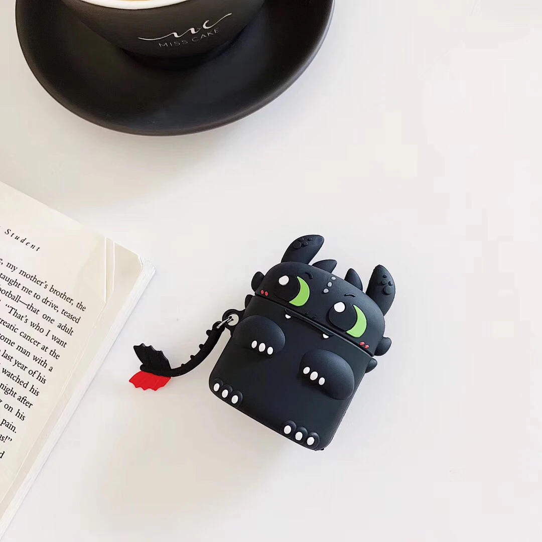 3D, футболка с изображением героев мультфильма «Как приручить дракона Ночная фурия Мягкий силиконовый чехол для Apple Airpods 1/2/3 Pro крышка Беспроводной Bluetooth наушники чехол