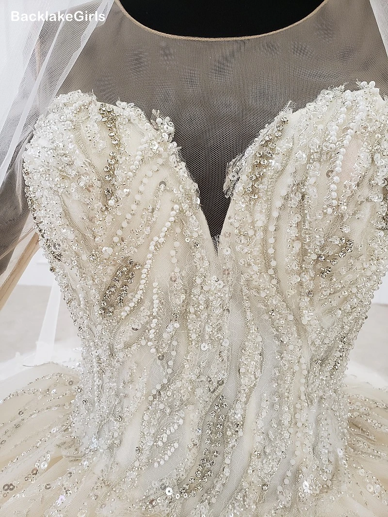 BacklakeGirls элегантное Тюлевое Бальное Платье Свадебное милое 3D цветы