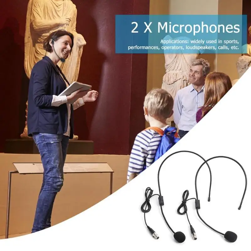 2 шт. головная гарнитура микрофоны головные с мини-разъемом XLR TA3F широко