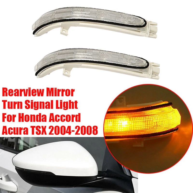 

Car Rearview Mirror Led Turn Signal Light Flash Lamp for Honda Accord Acura TSX 2004-2008 34300-SEA-013 34350-SEA-003