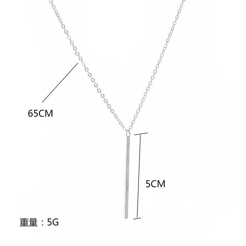 

New 2021 Trendy Charm Simple Fashion Vertical Bar Choker Necklaces for Women Chains Necklace Jewelry Acessories Wholesale Bulk