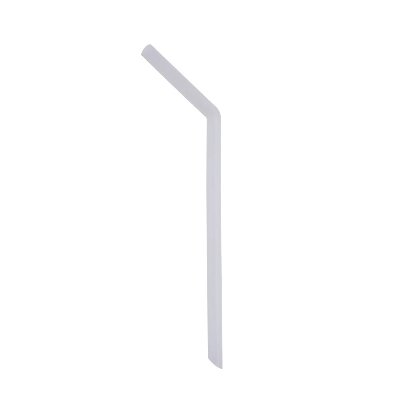 White Bent pipe Силиконовые соломинки для питья, Экологичные многоразовые трубочки, складная прямая соломинка с чистящей щеткой, вечерние принадлежности, новинка - Цвет: White Bent pipe