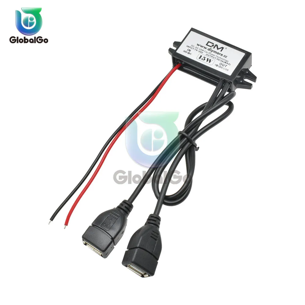 USB DC понижающий преобразователь модуль питания 7 20 в до 5 В 3 А 15 Вт