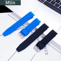 silicone strap mens pin buckle 20mm suitable for seiko water ghost casio rolex outdoor sports diving wristband watch chain tool