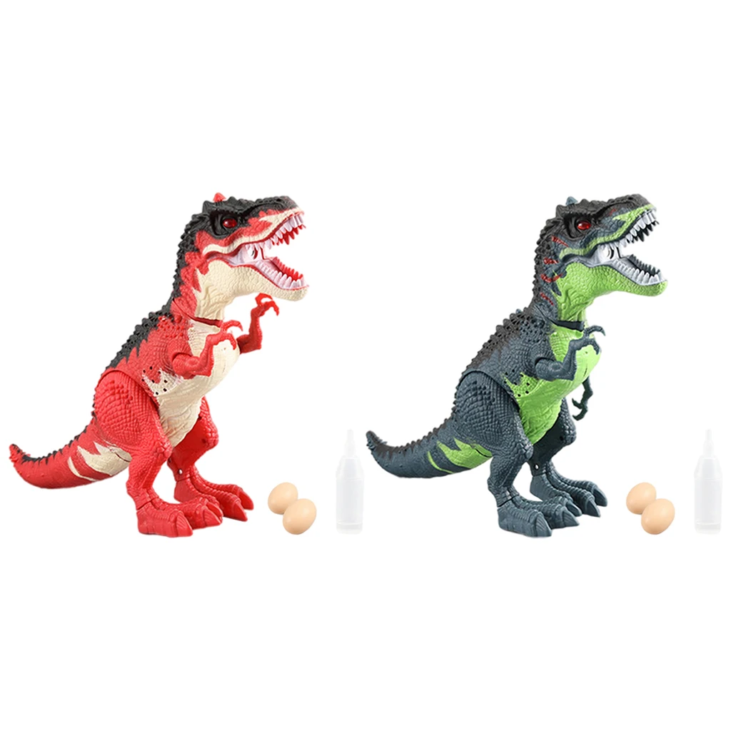 

ABS Electric Dinosaur Toys Egg Laying with Lights/Music Attractive Spray Battery Powered Tyrannosaurus for Child Boys Children