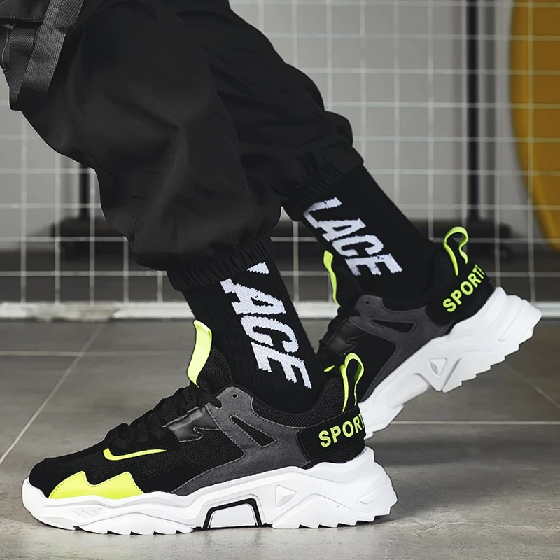 

SneakersComfortable Men Casual Shoes Trend Lace-up Breathable Man Fashion Shoes Outdoor Flat ShoesFlats For Men