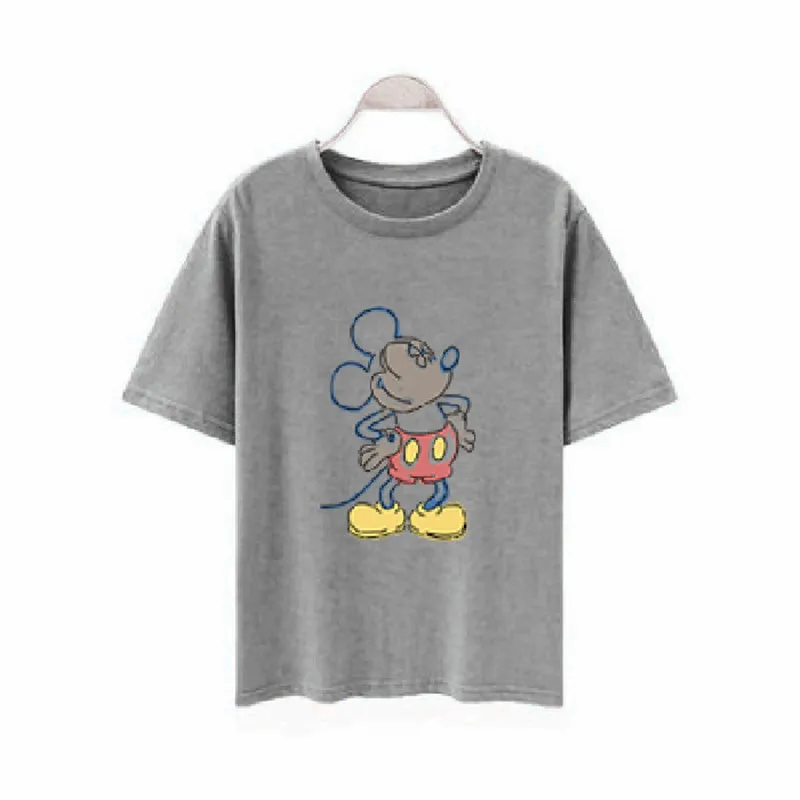 

Cartoon Mickey White Summer Thin Short-Sleeved T-Shirt Female Student Fashion Loose Wild Large Size Top