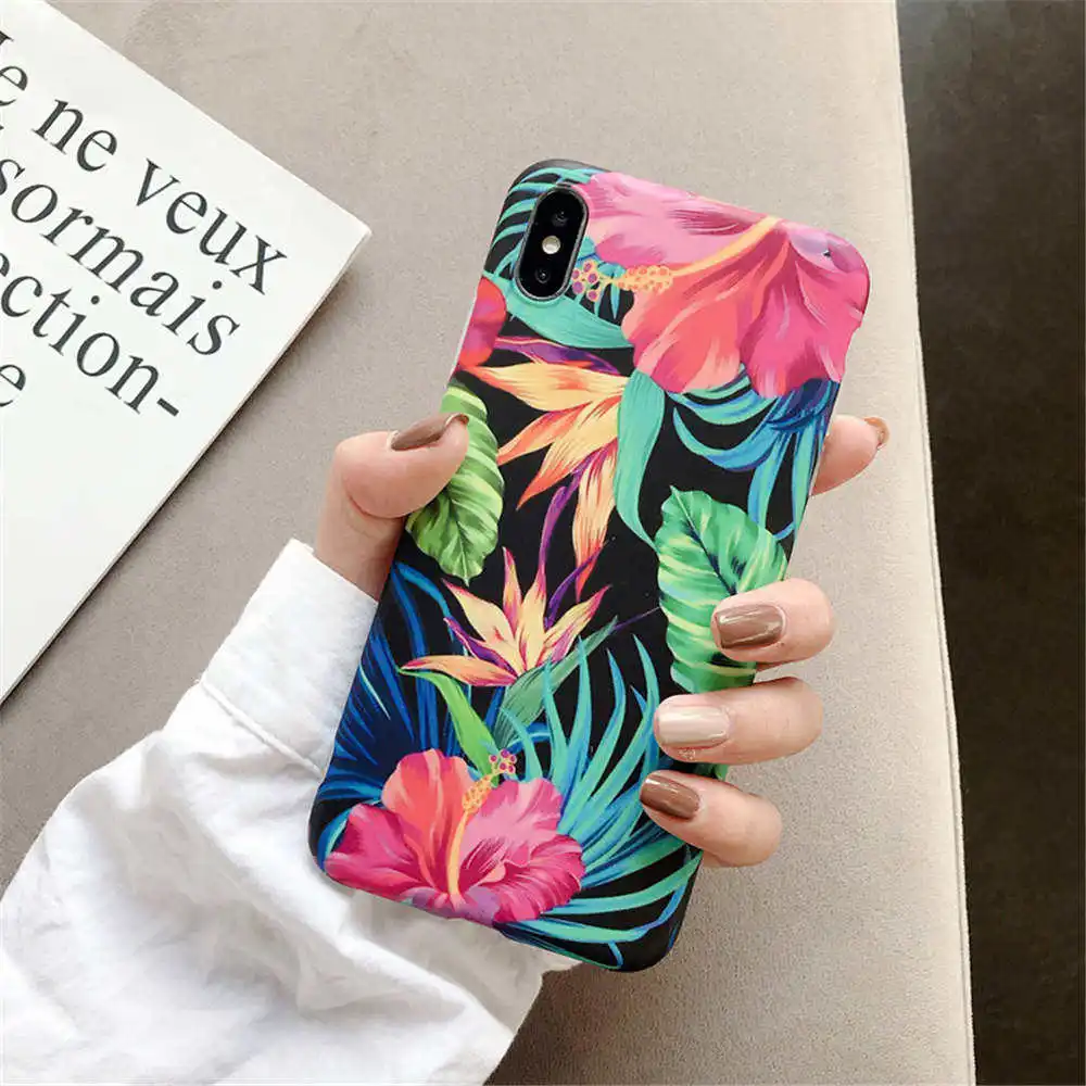 8 Платье в стиле ретро с цветочным узором чехол для iphone X XR 7 8 плюс Чехол Силиконовый мягкий матовый чехол для телефона чехол s для iphone 11 Pro XS Max, 6 S, 6 Plus, чехол Крышка - Цвет: 8
