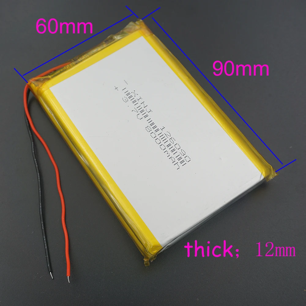 XINJ 3,7 в 8000 мАч литий-полимерный аккумулятор 126090 для psp gps DIY ipod PAD MID портативный DVD светодиодный внешний аккумулятор планшет ПК IPTV кукольная машина