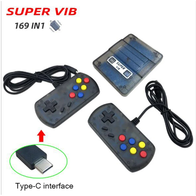 Игровая консоль Vib TV с вибрирующей ручкой 169 в 1 для SNES кабельный контроллер
