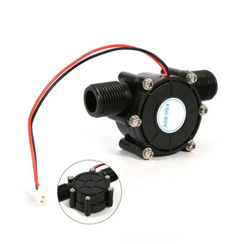 1 шт. водяная мини-турбина генератор 1/2 стиль постоянного тока 0 ~ 80 В/5 В микро