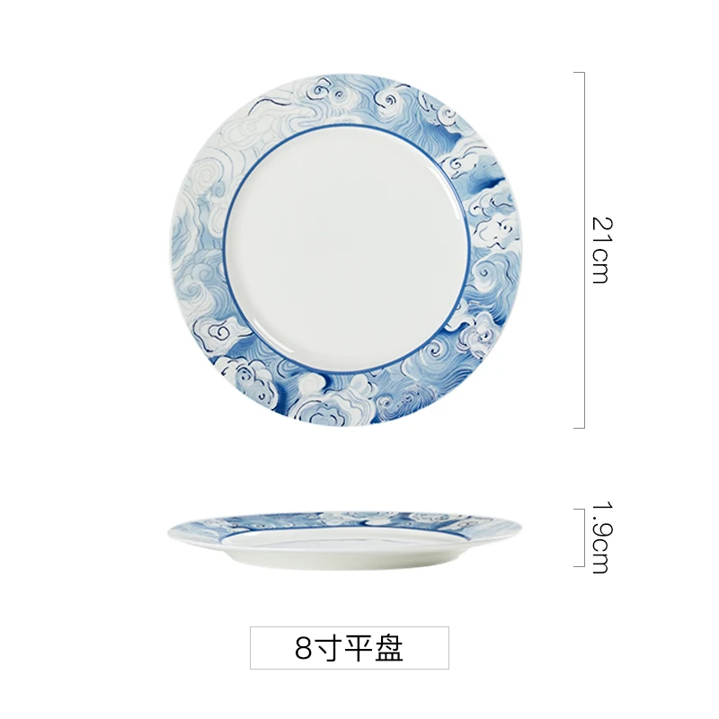

Nordic Round Dinner Plates Ceramic Cookware Steak Trays Decorative Steak Dinner Plates Platos De Cena Kitchen Tableware DB60PZ