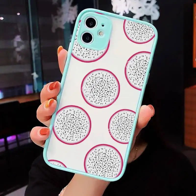 

Cartoon summer fruit fashion design Phone Cases matte transparent For iphone 7 8 11 12 plus mini x xs xr pro max cover