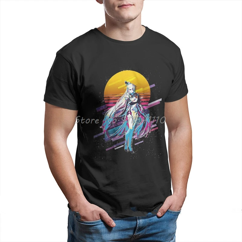 

Genshin Impact Action Role-playing Game Ningguang Men Comfort T Shirt Pure Cotton Tees Harajuku TShirt
