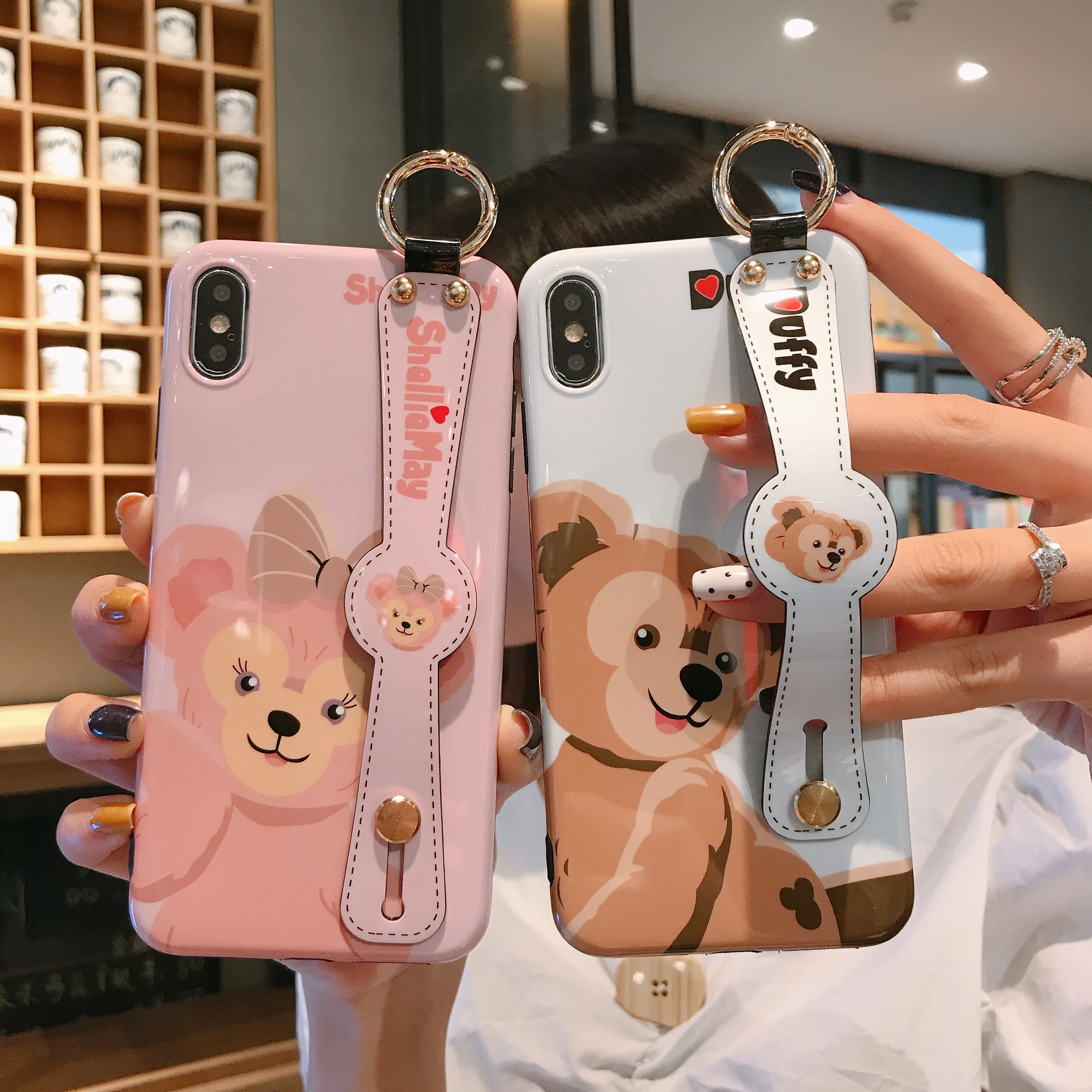 Чехол для iphone X XR XS MAX подставка в виде медведя силиконовый чехол 7 6s 8 plus нашейные