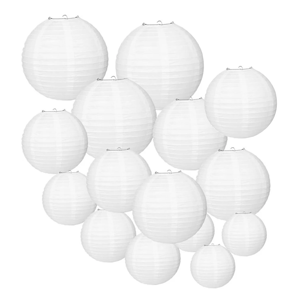 Белые фонарики сотовые шары церковный Праздник 15 шт./компл. бумажный подарок