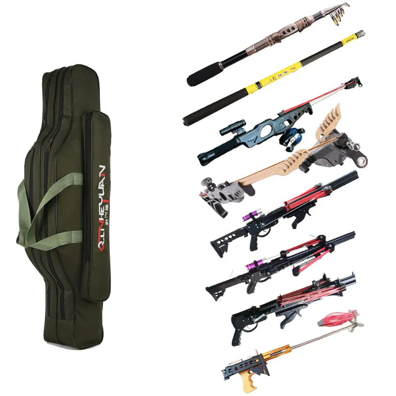 Складной чехол для удочки 90 см двухслойный водонепроницаемый хранения