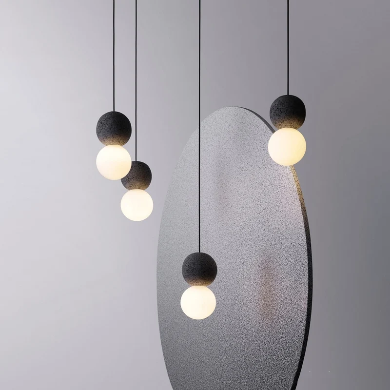Nordic Glass Ball Pendent Light Modern Dining Room Living Hanging LED Decoration Industrial Lighting Cafe Bar lamps | Лампы и