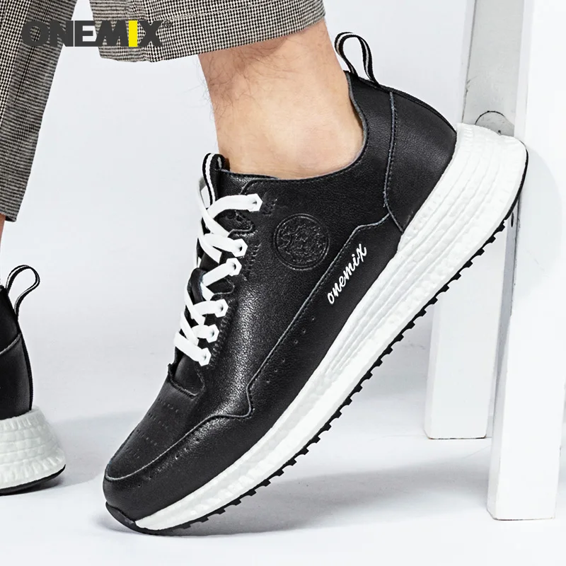ONEMIX 2022 men walking shoes fitness jogging  air boots white sneaker men's wakling shoes business casual sneakers