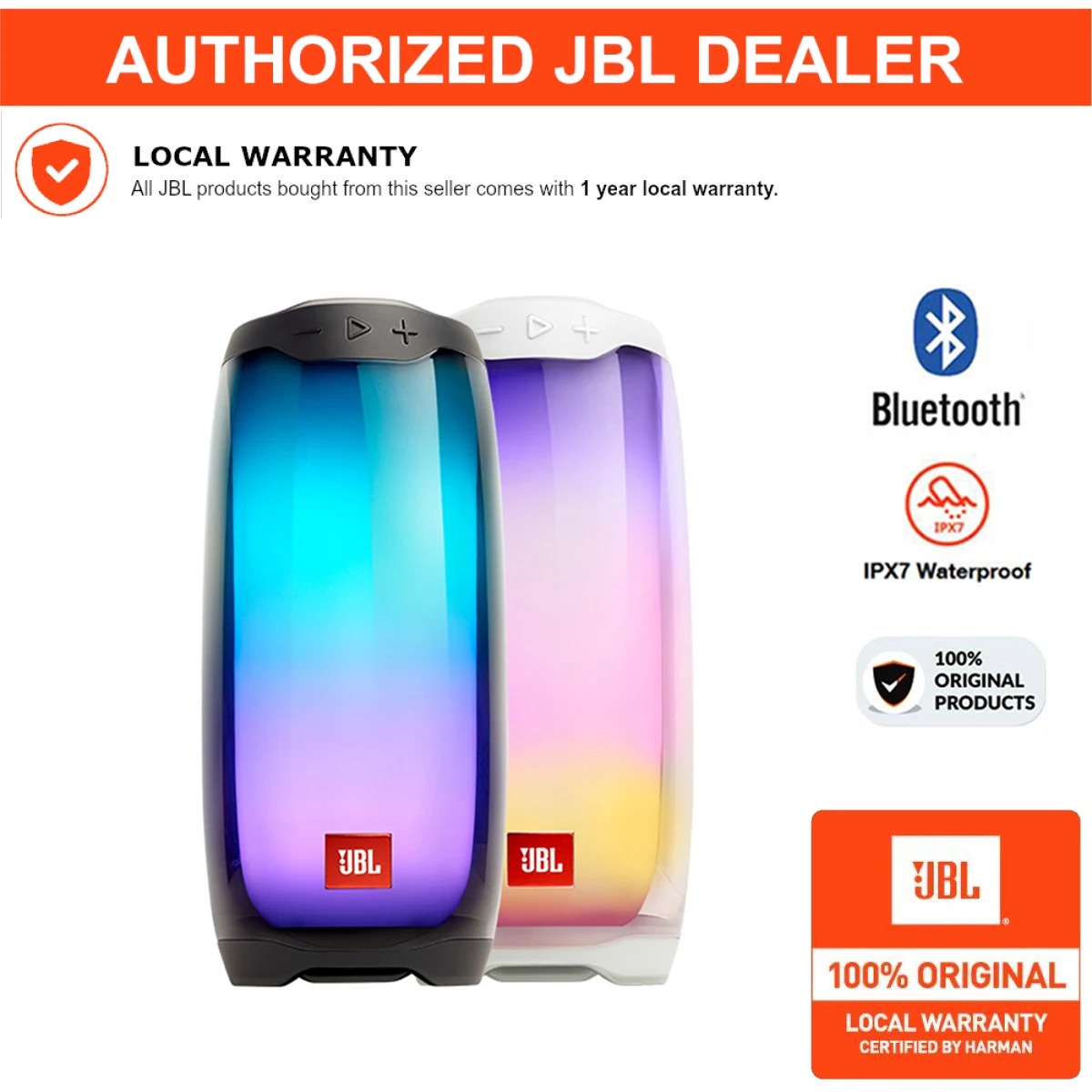 

JBL PULSE4 Wireless Bluetooth Speaker Pulse 4 Portable Deep Bass Stereo Sound