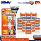 Бритвенный станок Gillette Fusion 5, безопасный держатель бритвы для лица, бритвенные кассеты, чехол для бритья бороды с заменяемыми лезвиями для мужчин, Новинка