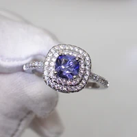 hoyon 925 silver color jewelry diamon ring for women 2 carat embedded diamond anillos de bizuteria topaz gemstone jewelry ring